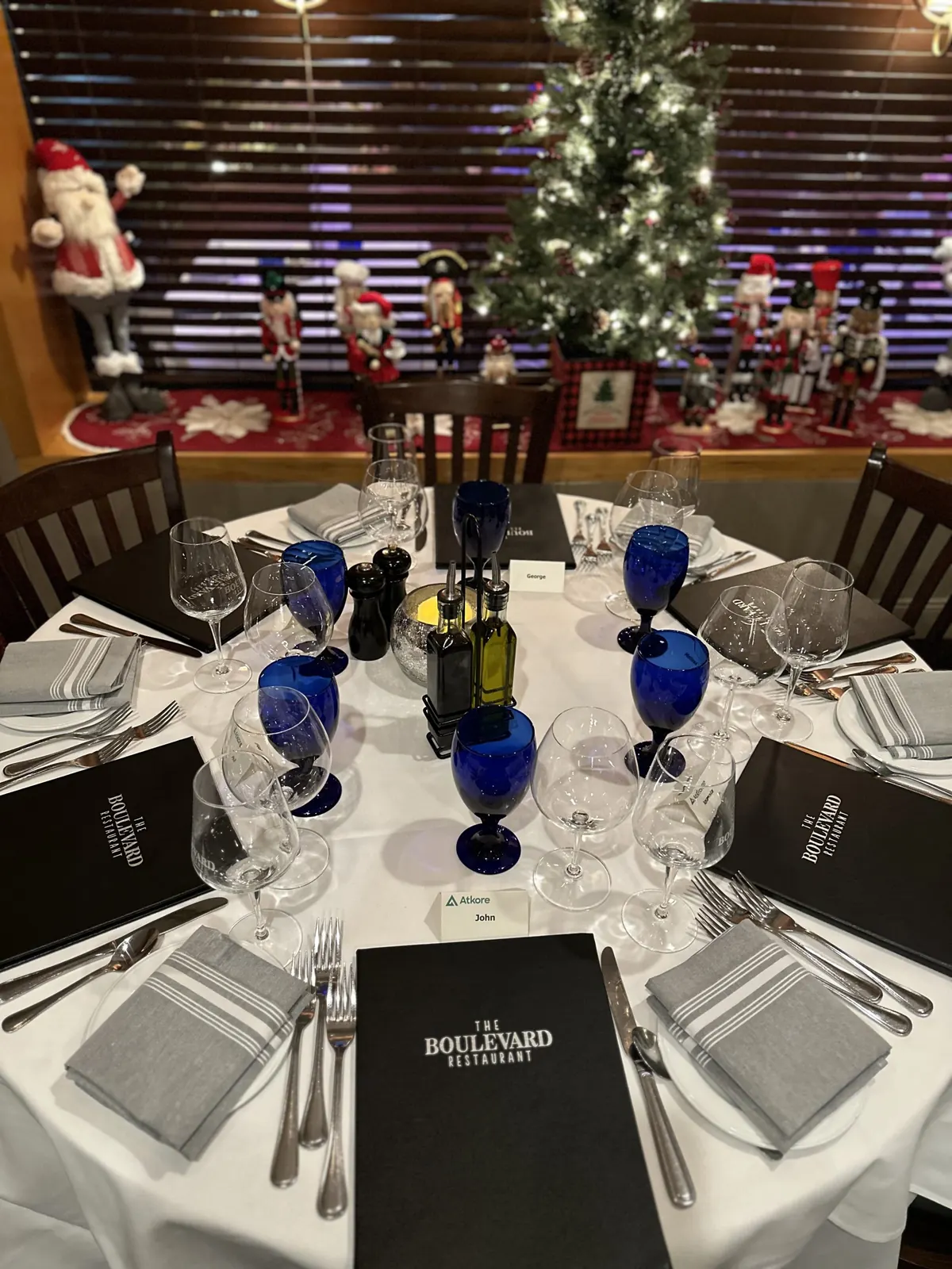 Tables set for a party